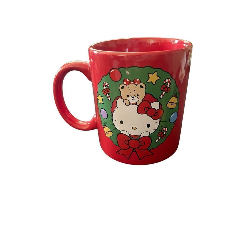Sanrio Hello Kitty Red Christmas Happy Holidays Ceramic Mug